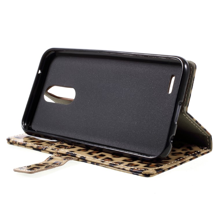 For LG V5 Leopard Wallet Leather Case Cover with Stand-4