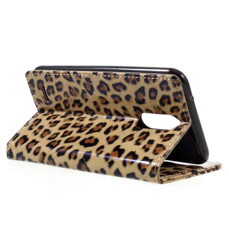 For LG V5 Leopard Wallet Leather Case Cover with Stand-5