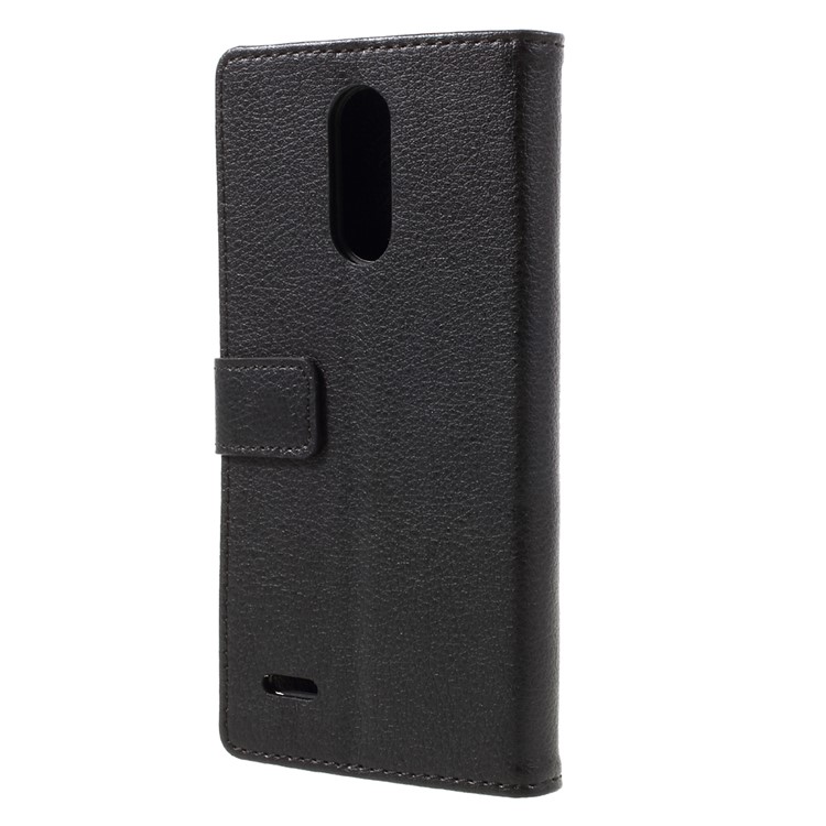 For LG V5 Litchi Texture Flip Stand Wallet Leather Cover Case - Black-2