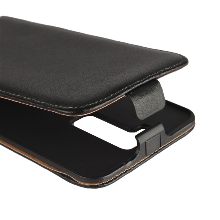 Vertical Flip Split Leather Cell Phone Case for LG K8 - Black-8