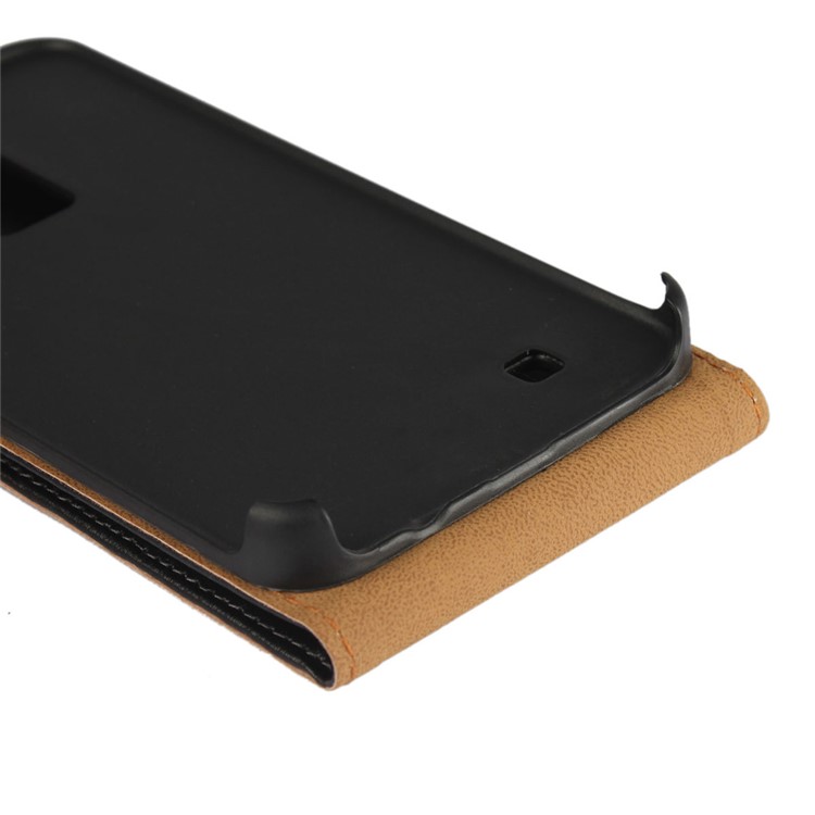 Vertical Flip Split Leather Cell Phone Case for LG K8 - Black-9