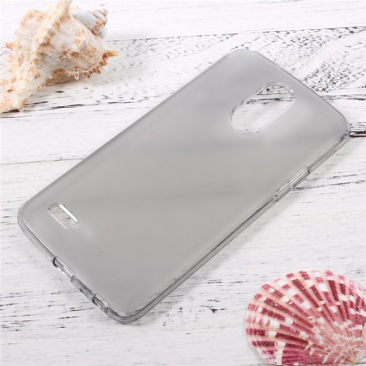 Non-slip Inner Glossy Outer TPU Phone Case for LG Stylus 3 - Grey-1