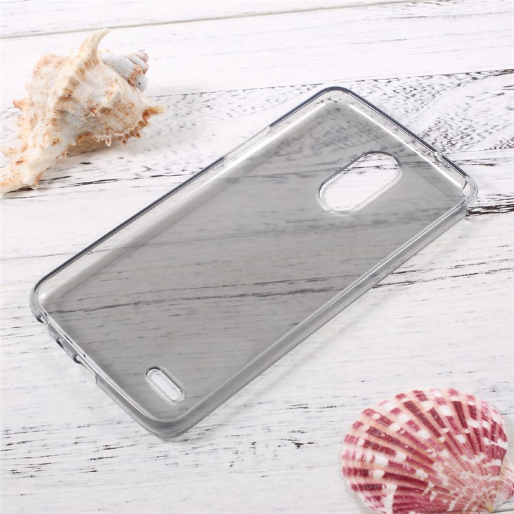 Non-slip Inner Glossy Outer TPU Phone Case for LG Stylus 3 - Grey-2