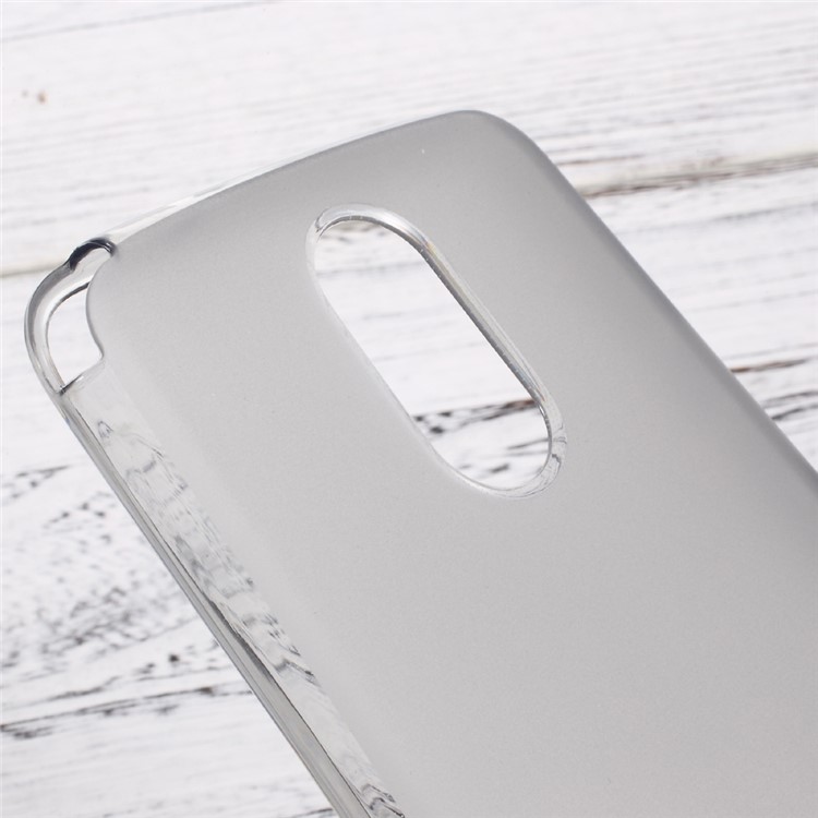 Non-slip Inner Glossy Outer TPU Phone Case for LG Stylus 3 - Grey-3