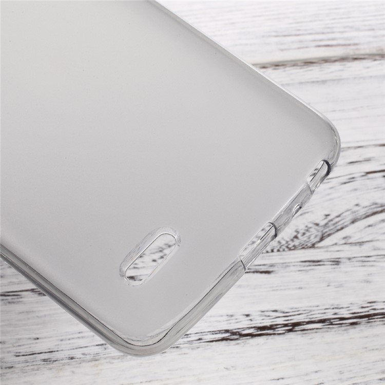 Non-slip Inner Glossy Outer TPU Phone Case for LG Stylus 3 - Grey-4