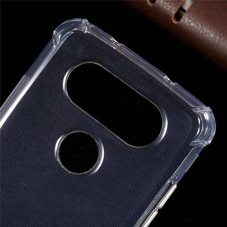 For LG V34 Thin Glossy Gel TPU Cover Case with Non-slip Inner - Transparent-5