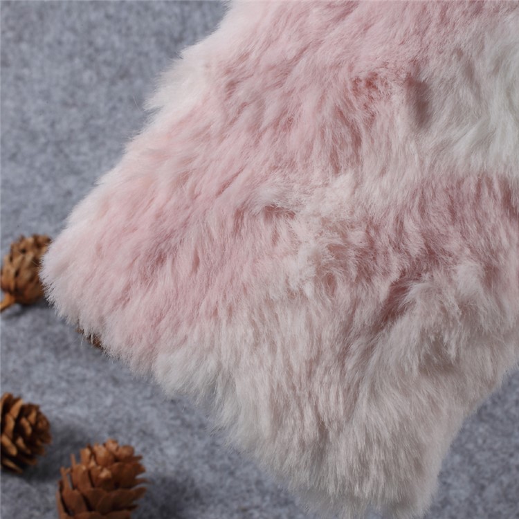 Rhinestone Studded Faux Rabbit Fur TPU Phone Case for LG G5 / G5 SE - Pink-4