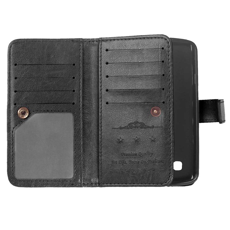 Multiple 9 Card Slots Crazy Horse Leather Wallet Cover for LG K7/Tribute 5 - Black-7