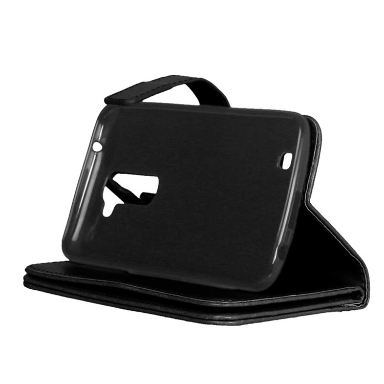 For LG K10 9 Card Slots Crazy Horse Leather Wallet Case - Black-6
