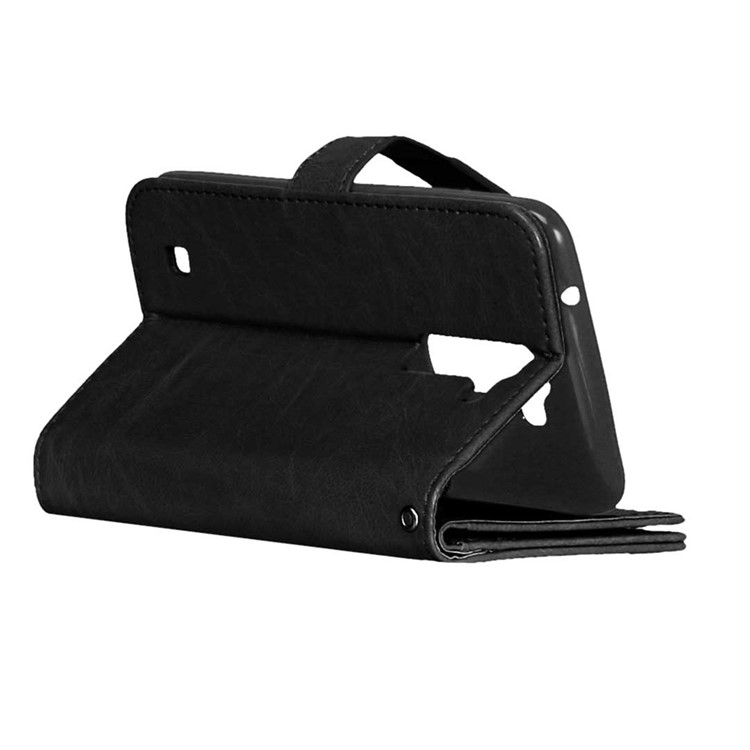 For LG K10 9 Card Slots Crazy Horse Leather Wallet Case - Black-7