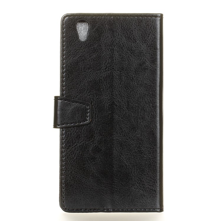 Crazy Horse Wallet Leather Stand Case for LG U F820L - Black-2