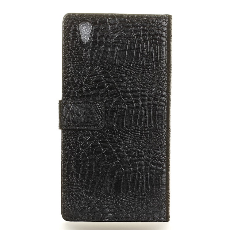 For LG U F820L Crocodile Texture Wallet Leather Phone Case - Black-3