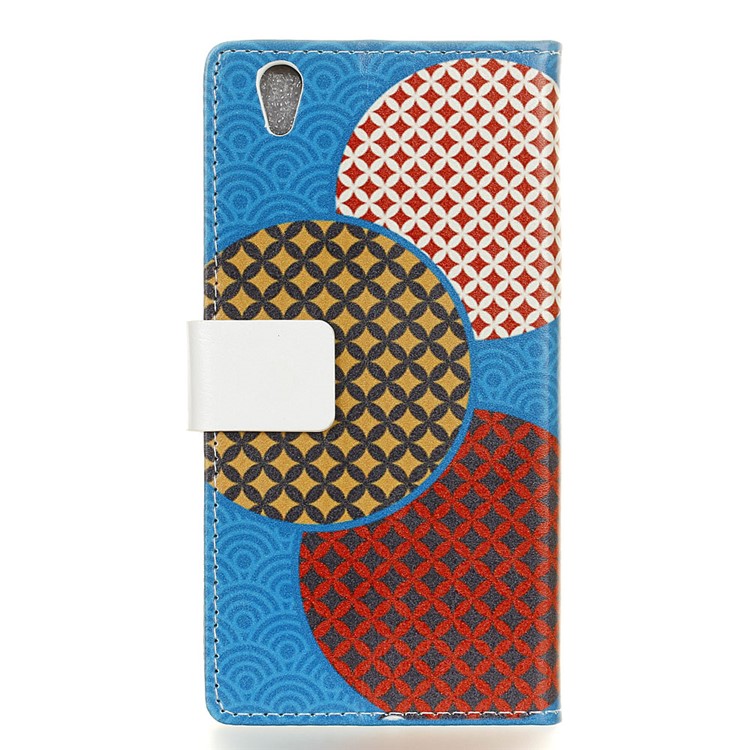 Patterned Leather Wallet Cell Phone Case for LG U F820L - Circles Seamless Pattern-2
