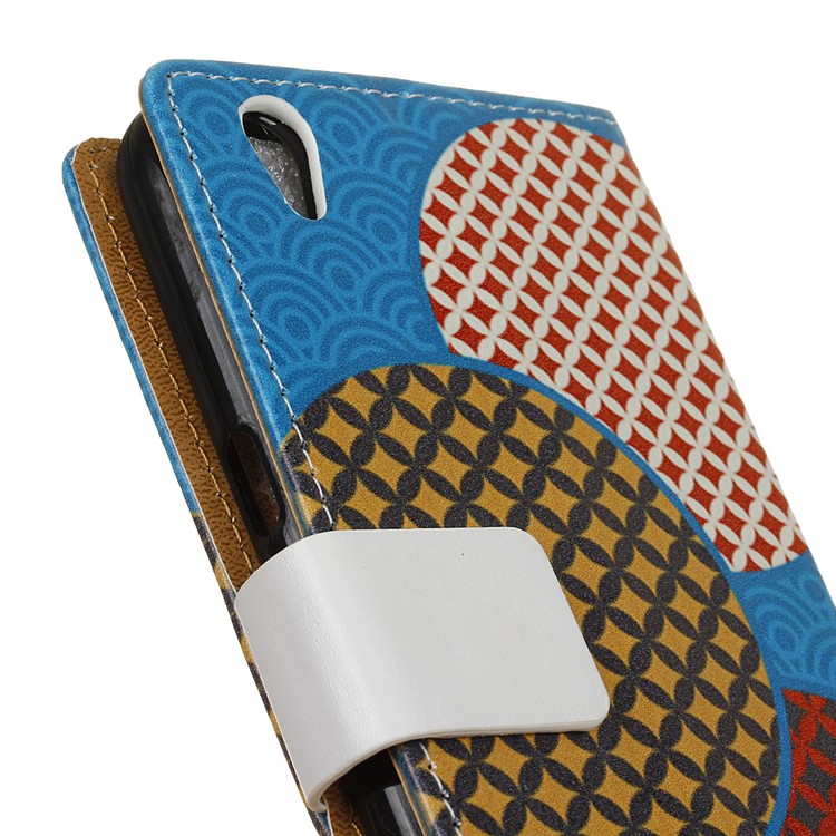 Patterned Leather Wallet Cell Phone Case for LG U F820L - Circles Seamless Pattern-3