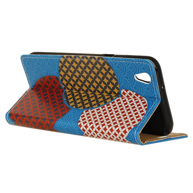 Patterned Leather Wallet Cell Phone Case for LG U F820L - Circles Seamless Pattern-4