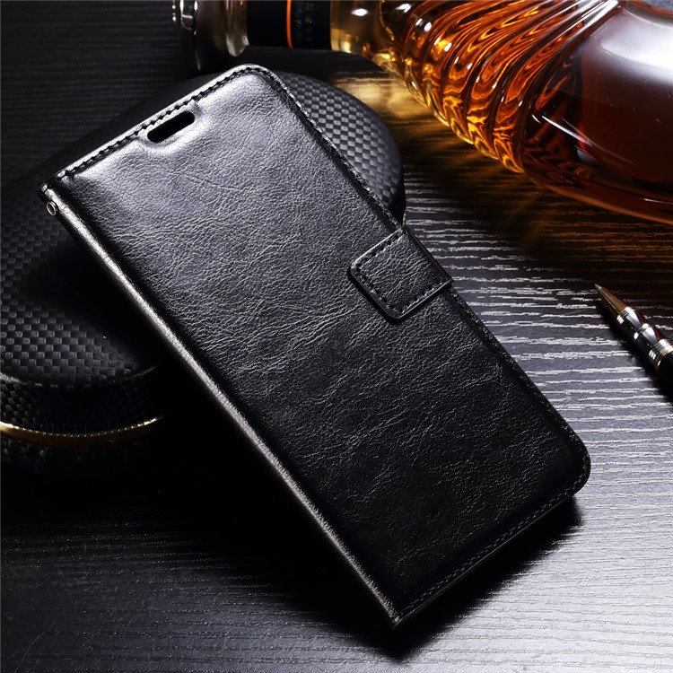 Crazy Horse ID/Credit Card Slots Leather Wallet Phone Case for LG V20 - Black-1