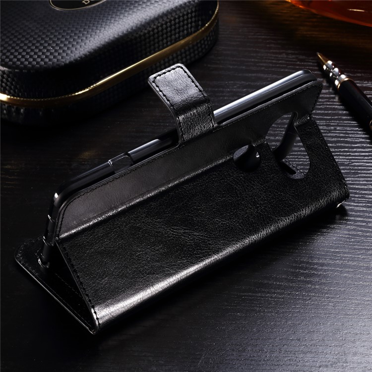 Crazy Horse ID/Credit Card Slots Leather Wallet Phone Case for LG V20 - Black-3