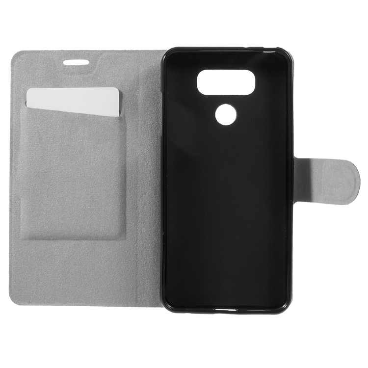 Crazy Horse Leather Stand Case for LG G6 - Black-6