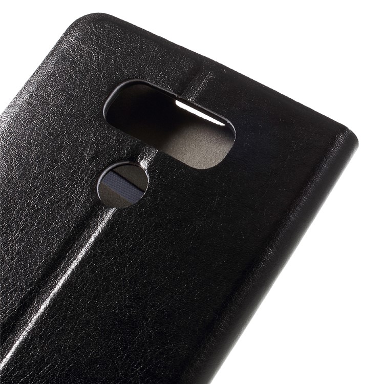 Crazy Horse Leather Stand Case for LG G6 - Black-8