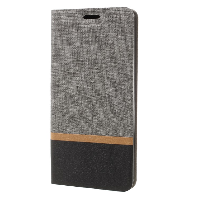 Cross Pattern Leather Stand Case for LG G6 - Grey-2