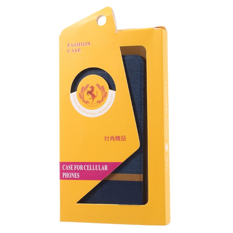 Cross Pattern Stand Leather Folio Case for LG G6 - Blue-7