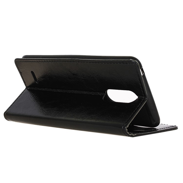 Crazy Horse Leather Wallet Phone Case for LG V3 / K8 (2017) - Black-5