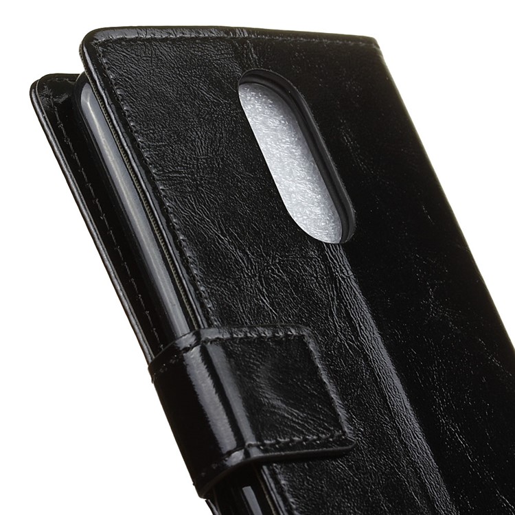 Crazy Horse Leather Wallet Phone Case for LG V3 / K8 (2017) - Black-7