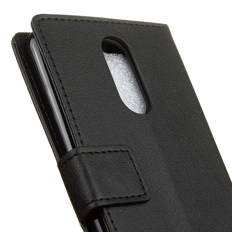 Wallet Stand Leather Flip Phone Case for LG V3 / K8 (2017) - Black-4