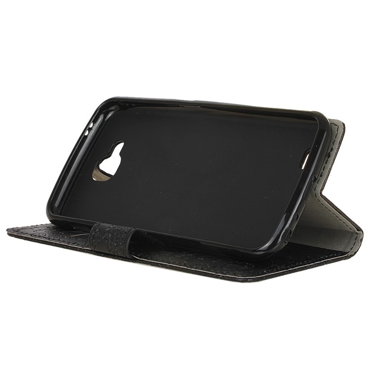 Cartoon Graffiti Wallet Leather Stand Case for LG V9 - Black-4