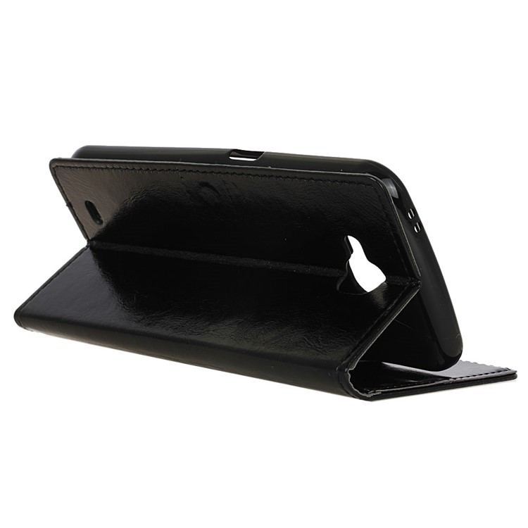 Crazy Horse PU Leather Flip Wallet Case with Card Slots for LG V9 - Black-5