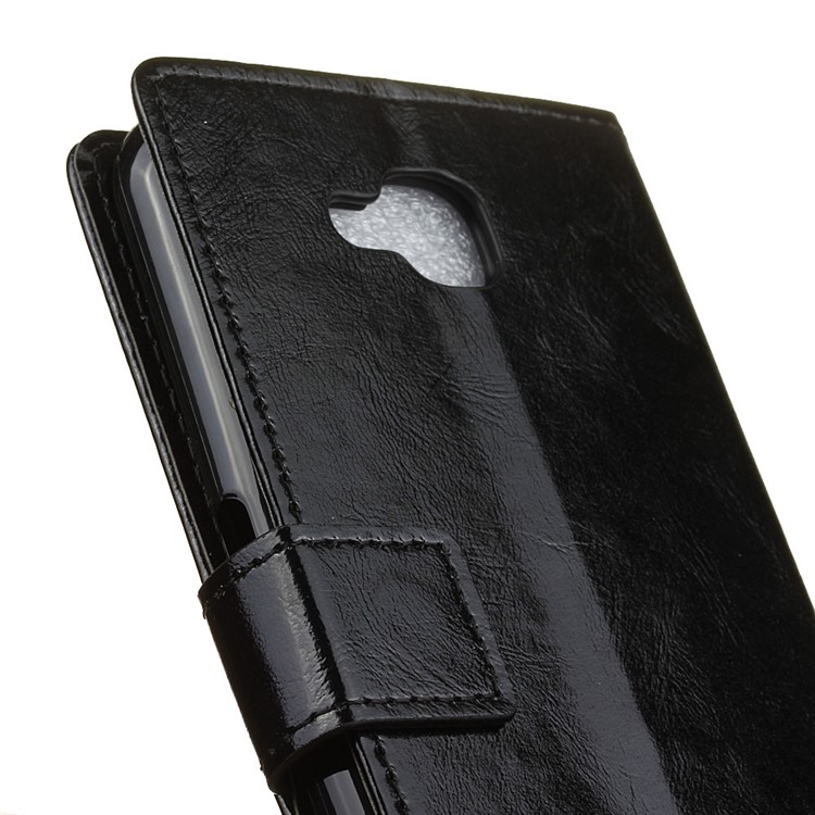 Crazy Horse PU Leather Flip Wallet Case with Card Slots for LG V9 - Black-7