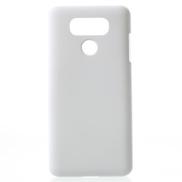 Rubber Coating PC Hard Phone Cover Shell for LG G6 - White-1