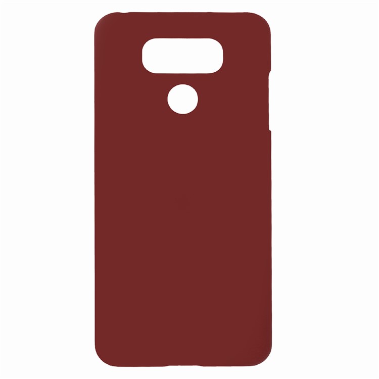 Rubber Coating PC Hard Phone Shell Casing for LG G6 - Red-1