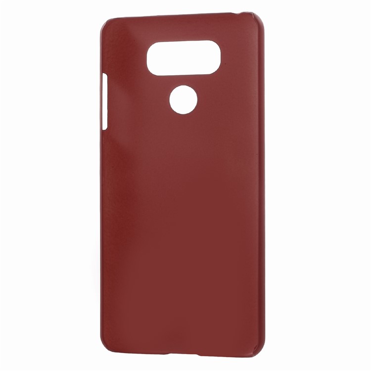 Rubber Coating PC Hard Phone Shell Casing for LG G6 - Red-3