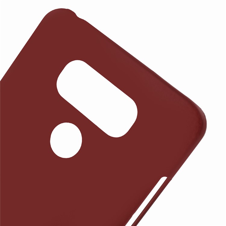 Rubber Coating PC Hard Phone Shell Casing for LG G6 - Red-5