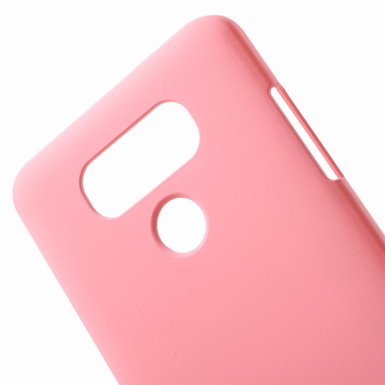 Rubber Coating PC Hard Cell Phone Case for LG G6 - Pink-4