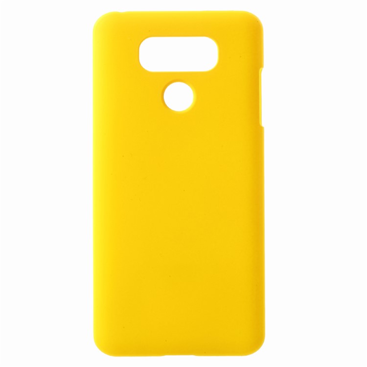 Rubberized PC Hard Cell Phone Cover for LG G6 - Yellow-1