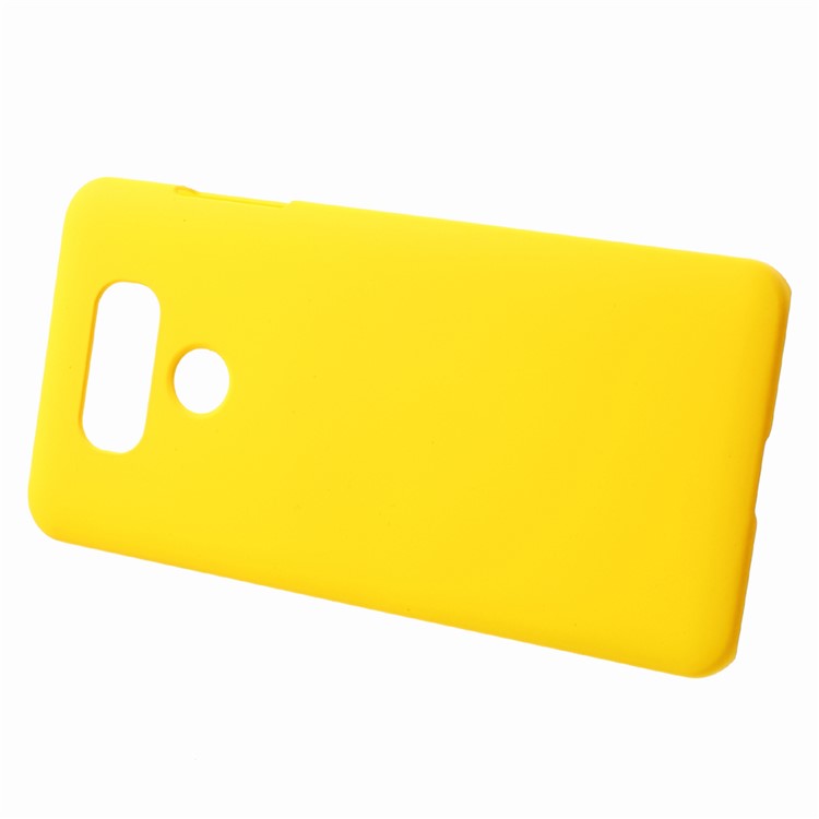 Rubberized PC Hard Cell Phone Cover for LG G6 - Yellow-2