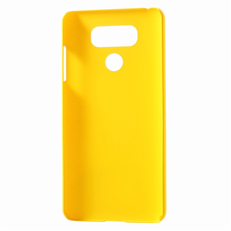 Rubberized PC Hard Cell Phone Cover for LG G6 - Yellow-5