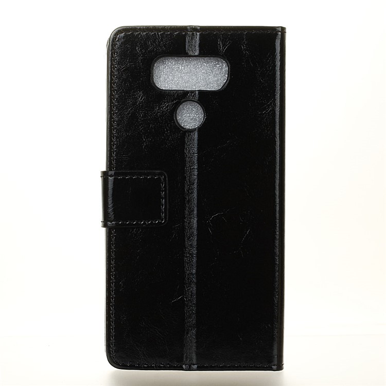 Crazy Horse Wallet Leather Stand Phone Case for LG G6 - Black-2