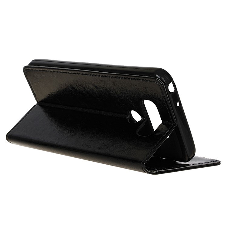 Crazy Horse Wallet Leather Stand Phone Case for LG G6 - Black-5