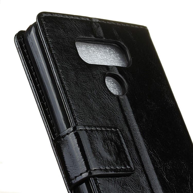 Crazy Horse Wallet Leather Stand Phone Case for LG G6 - Black-7