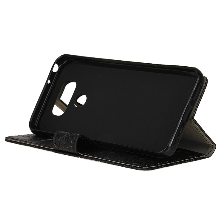Cartoon Graffiti Wallet Phone Case (PU Leather + TPU) for LG G6 - Black-4