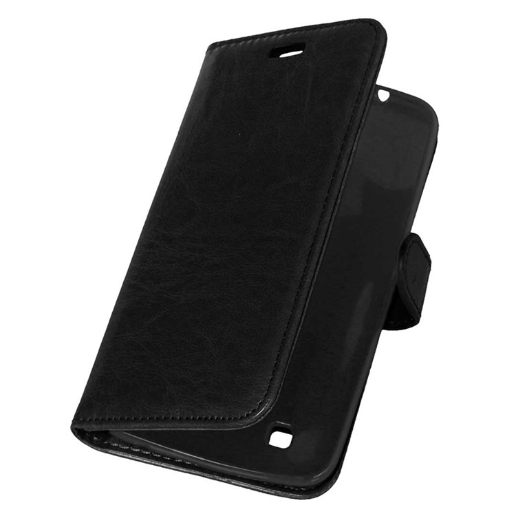 Multi Photo/Card Slots Crazy Horse Leather Cell Phone Case for LG K10 - Black-7
