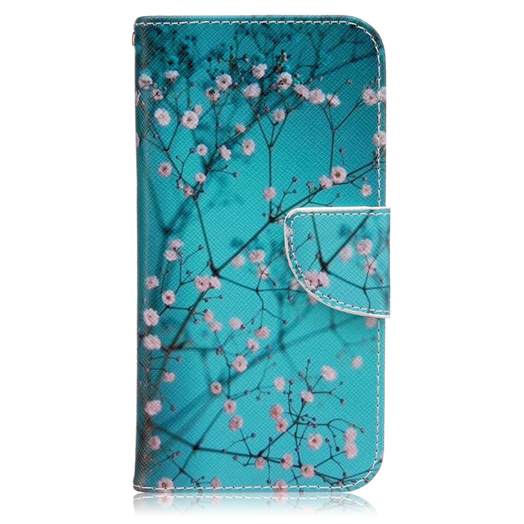 Pattern Printing PU Leather Wallet Cover for LG G5 / G5 SE - Pink Floret-1