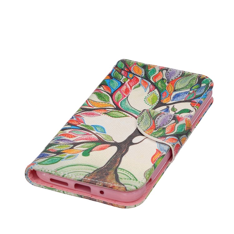 For LG G5 / G5 SE Pattern Printing Wallet Leather Cellphone Case - Colored Tree-5