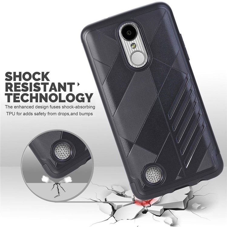 Armor Guard Plastic + TPU Phone Case for LG Aristo LV3 MS210 / K8 2017 M200N - Black-1