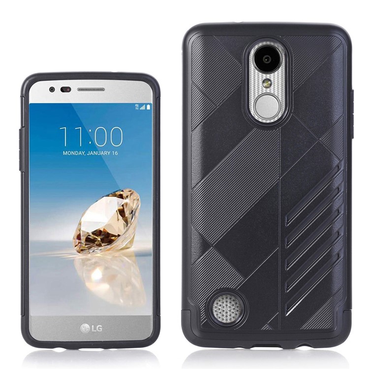 Armor Guard Plastic + TPU Phone Case for LG Aristo LV3 MS210 / K8 2017 M200N - Black-2