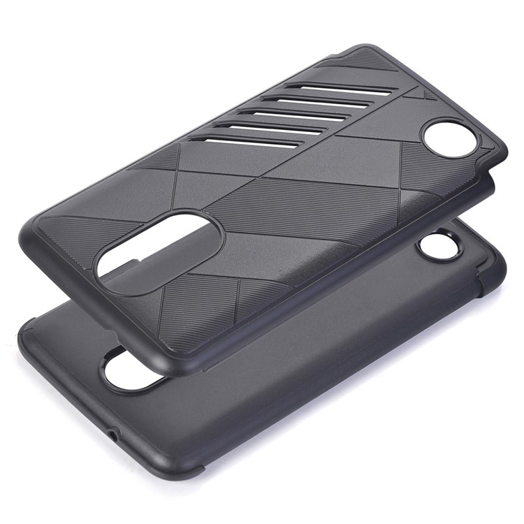 Armor Guard Plastic + TPU Phone Case for LG Aristo LV3 MS210 / K8 2017 M200N - Black-4