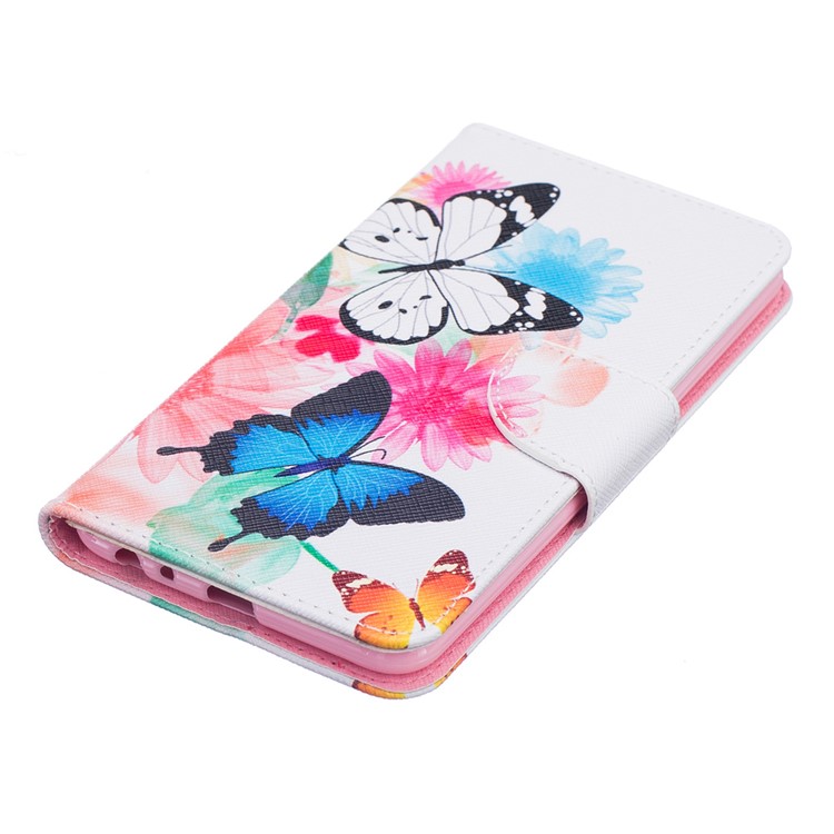 Patterned Leather Wallet Case for LG Stylus 2/G Stylo 2 LS775 /Stylus 2 Plus/Stylo 2 - Butterflies with Flowers-6